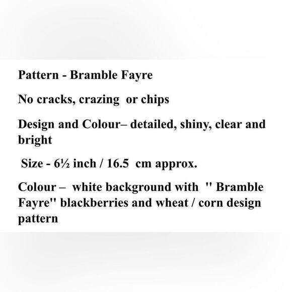 Churchill Bramble Side Plate 6 1/2 In  Each Faye Fine English Tableware Set 2 - Picture 7 of 7